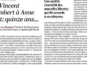 Vincent Humbert Anne Bert bientôt ans… (Tribune dans l'Humanité)