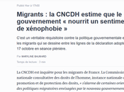 violente charge #CNCDH accuse l’état français #xénophobie