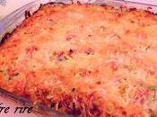 Gratin jambon courgettes râpées