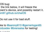 lien fait planter iMessages iOS.