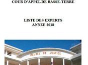 Liste Experts près Cour d’Appel Basse-Terre (édition 2018)