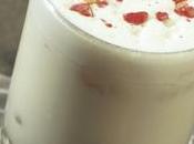 Milk-shake yaourt, lychees framboises rose