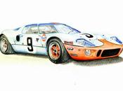 FORD GT.40 victorieuses heures Mans 1968.