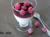Panna cotta vanille coulis framboises jardin