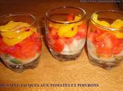 Tartare saint-jacques tomates poivrons