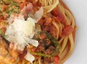 Recette pâtes crémeuses tomates champignons épinards