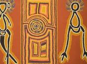 Focus peinture aborigène &quot;The Guardians&amp;quot; Linda Syddick NAPALJARRI