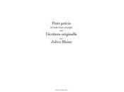 (Note lecture), Julien Blaine, Petit précis.... Livre, Olivier Penot-Lacassagne
