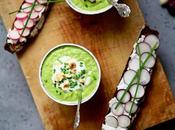 Soupe froide petits pois avocat lait ribot