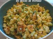 Salade poulet, concombre pommes