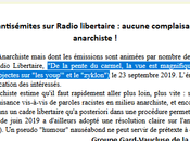 Antisémitisme (encore !?), Radio Libertaire