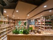 boutique imaginée comme bibliothèque naturelle