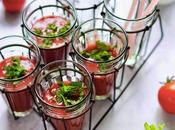 Gaspacho tomates, fraises, framboises menthe