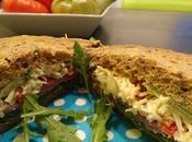 Sandwich roquette jambon tomates