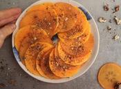 Carpaccio butternut kaki, dukkah noix sumac