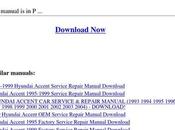 Download EPUB 1999 hyundai accent service manua