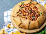 Tarte salée pommes terre, champignons, mortadelle emmental