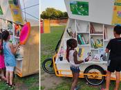 Lyon vélo-bibliothèque part rencontre enfants