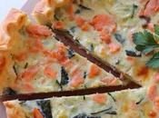 Tarte salée saumon fumé courgettes