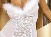 Nuisette Sexy Blanche Brodée Plumes 37,75€ Lingerie sexy