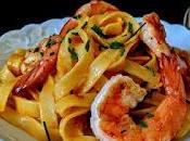 Tagliatelles gambas l'orange.