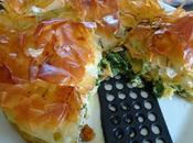 Tarte filo crevettes, épinards fromage