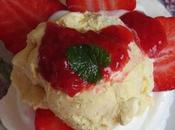 Nids glacés fraises