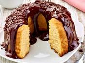 Gâteau moelleux vanille avec ganache chocolat délicieux cake pour votre goûter