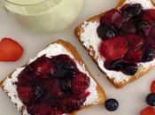 Tartines Fromage Chèvre Fruits Rouges