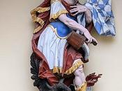 statue Saint Florian dans cour château Trausnitz Landshut