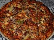 Pizza maison jambon,champignons, poivrons, oignons.