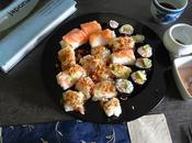 petite fille prépare sushis