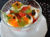 Verrines saumon œufs caille