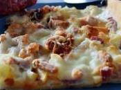 Recette jour Pizza jambon crème chorizo lardons