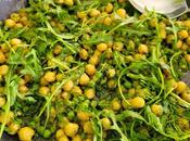 Pois chiches roquette pesto d'ail ours