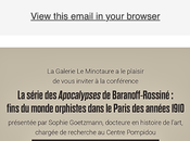 Galerie Minotaure série Apocalypses Baranoff-Rossiné Centre Pompidou. Juillet 2023.
